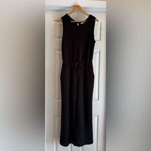 Magaschoni Black Jumpsuit Sleeveless Soft Fabric Cozy Medium